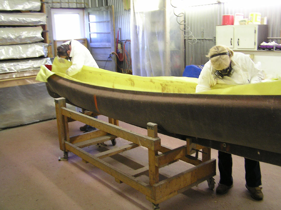 13 Fitting Kevlar layer into mold